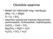 Oksiidid ja nende koosnemine #18