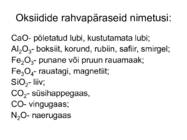 Oksiidid ja nende koosnemine #19