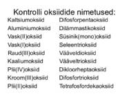 Oksiidid ja nende koosnemine #6