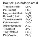 Oksiidid ja nende koosnemine #9