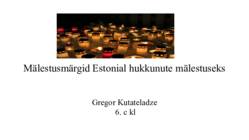 Mälestusmärgid Estonial hukkunute mälestuseks