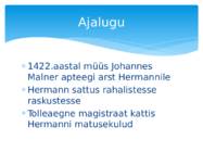 Ehitismälestised Eestis-Raeapteek #10
