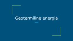 Geotermiline energia
