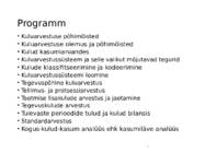Kulu--ja juhtimis arvestus #2