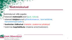 Kulude mõiste - liigitamine-arvestamine #3