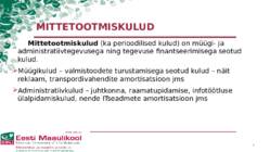Kulude mõiste - liigitamine-arvestamine #4