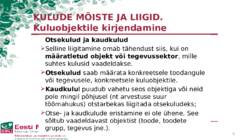 Kulude mõiste - liigitamine-arvestamine #6