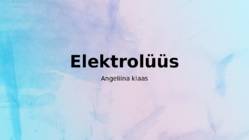 Elektrolüüs
