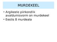 Eesti keele allkeeled #7