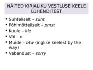 Eesti keele allkeeled #10