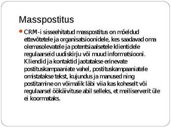 CMR kasutamine #7