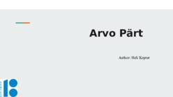 Arvo Pärt looming