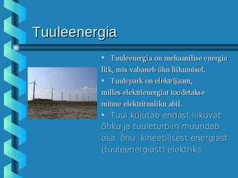 Energia tootmine #8
