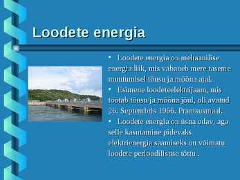 Energia tootmine #9