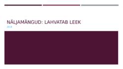 Näljamängud-Lahvatab Leek