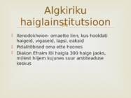 Ülevaade õenduse ajaloost #20
