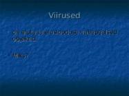 Viirused ja viirushaigused #2