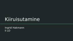 Kiiruisutamine
