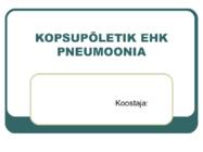 KOPSUPÕLETIK EHK PNEUMOONIA