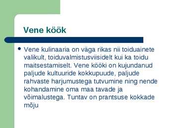 Vene köök #6