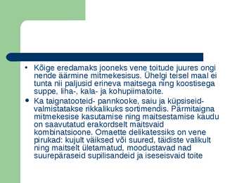 Vene köök #7