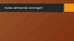 VERESOONED JA VERERINGE #3