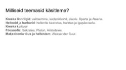 Üldajalugu - Vana-Kreeka #9