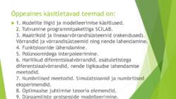 Matemaatiline modelleerimine inseneridele #2