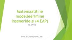 Matemaatiline modelleerimine inseneridele