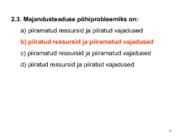 MAJANDUSE PÕHIPROBLEEMID-TURUMEHHANISM #9
