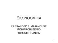 MAJANDUSE PÕHIPROBLEEMID-TURUMEHHANISM