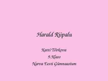 Harald Riipalu