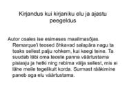 Remarque - Taeval ei ole soosikuid #3