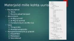 MATERJALID LAEVAEHITUSES #2
