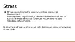 STRESS ja selle põhjustajad #2