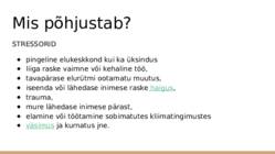 STRESS ja selle põhjustajad #3