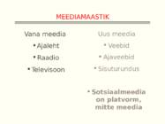 Käitumine meedias ja sotsiaalmeedias #5