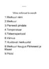 Merkuuri ülevaade #2