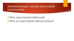Keeleökoloogia ja eesti keele areng #2