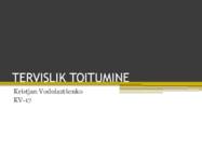 TERVISLIK TOITUMINE