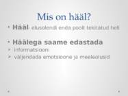 Hääl-muusika #2