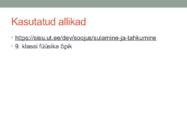 Sulamine ja tahkumine #6
