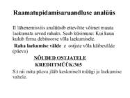 Aastaaruande koostamine ja analüüs #13
