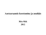 Aastaaruande koostamine ja analüüs