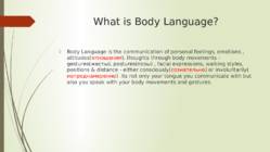 BODY LANGUAGE #2