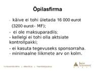 Õpilasfirmad kui praktiline tegevus õppetöö osana #11