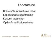 Õpilasfirmad kui praktiline tegevus õppetöö osana #18