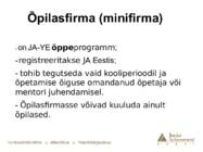 Õpilasfirmad kui praktiline tegevus õppetöö osana #10