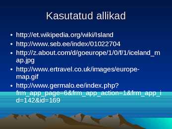 Island powerpoint kokkuvõte #14