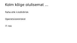 Riskide juhtimine #11